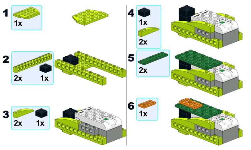 乐高wedo2.0图纸-叉车搭建图